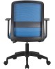 Кресло компьютерное CACTUS Кресло CS-MC333-BL, на колесиках, сетка/ткань, темно-синий