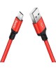 Кабель HOCO (6957531062851) X14 USB (m)-microUSB (m) 1.0м - красный/черный
