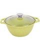 Кастрюля КУКМОР к21tsl а/пр литая 2,0л стекл/кр Trendy style lime