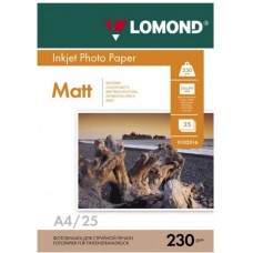 LOMOND Фотобумага 0102050 A4/230г/м2/25л./белый матовое для струйной печати