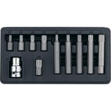 STELS Набор бит SPLINE, шестигранный хвостовик 1/2'', CrV, 10 мм, 11 предметов 11312