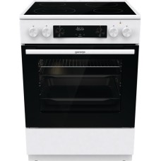 GORENJE Электрическая плита GECS6C70WC, стеклокерамика, без крышки, белый/черный