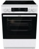 GORENJE Электрическая плита GECS6C70WC, стеклокерамика, без крышки, белый/черный