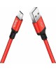 Кабель HOCO (6957531062851) X14 USB (m)-microUSB (m) 1.0м - красный/черный