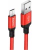 Кабель HOCO (6957531062851) X14 USB (m)-microUSB (m) 1.0м - красный/черный
