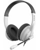 A4TECH Наушники с микрофоном HS-10 черный/белый 2м накладные оголовье (HS-10/3.5MM PLUG/BLACK + WHITE)