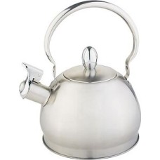 Чайник со свистком WEBBER ВЕ-0560 Чайник нерж со свистком 2,0 л, индукц, складная ручка