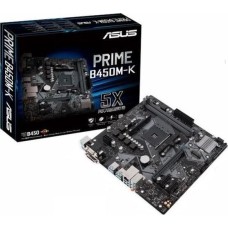 Материнская плата ASUS PRIME B450M-K, SocketAM4, AMD B450, mATX