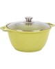 Кастрюля КУКМОР к31tsl а/пр литая 3,0л стекл/кр Trendy style lime