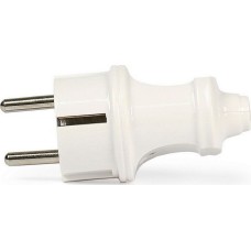 вилка SMARTBUY (SBE-16-P01-w) Вилка прямая с заземлением белая 16А 250В