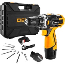 Дрель аккумуляторная DEKO DKCD12FU-Li SET3 в кейсе + оснастка 13 шт, 2*1,5 А·ч 063-4173