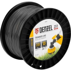 DENZEL Леска для триммера двухкомпонентная квадрат, 2,0мм х 251м, на DIN катушке EXTRA CORD 96844