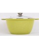 Кастрюля КУКМОР к31tsl а/пр литая 3,0л стекл/кр Trendy style lime