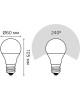 GAUSS Упаковка ламп LED E27, груша, 12Вт, 10 шт. [23212]