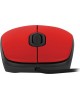 LOGITECH Мышь проводная M110 Silent, оптическая, USB, 1000dpi, красный и черный [910-005501 ]