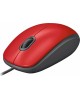 LOGITECH Мышь проводная M110 Silent, оптическая, USB, 1000dpi, красный и черный [910-005501 ]