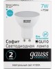 GAUSS Лампа светодиодная 7Вт цок.:GU10 рефлек. 220B 4100K св.свеч.бел.нейт. MR16 (упак.:1шт) (13627)