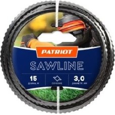 Леска PATRIOT 805403311 D 3,0 мм L 15 м (квадрат,пилообразный профиль) Леска ProfLine для триммеров