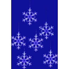 Гирлянда UNIEL (UL-00007336) ULD-E1503-072/DTA BLUE IP20 SNOWFLAKES-3 Занавес фигурный светодиодный
