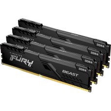 KINGSTON Память DDR4 4x8GB 3200MHz KF432C16BBK4/32 Fury Beast Black RTL Gaming PC4-25600 CL16 DIMM 288-pin 1.35В kit dual rank с радиатором Ret