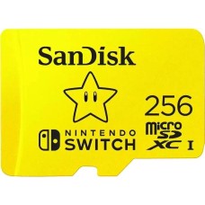 SANDISK Карта памяти microSDXC UHS-I U3 256 ГБ, 100 МБ/с, Class 10, Nintendo Switch, 1 шт. [sdsqxao-256g-gn3zn]