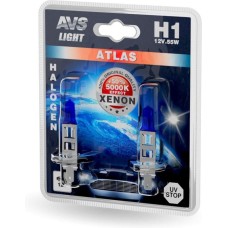 AVS Галогенная лампа ATLAS/5000К/ H1.12V.55W.блистер 2шт