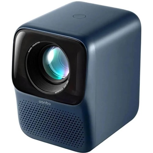 WANBO Проектор Projector T2 max blue (LCD, 1920x1080, 450Lm, 1.2:1, 3000:1, Smart TV, Android 9.0, 1+16GB, HDMI, USB, Wi-Fi, BT) (6970885350351)