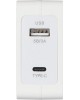 DIGMA Сетевое зар./устр. DGPD-45W-WG 45W 3A+2.4A (PD) USB-C/USB-A универсальное белый