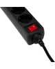 PC PET Сетевой фильтр AP01006-E-B 1.8м (5 розеток) черный (пакет ПЭ)