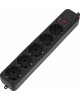 PC PET Сетевой фильтр AP01006-E-B 1.8м (5 розеток) черный (пакет ПЭ)