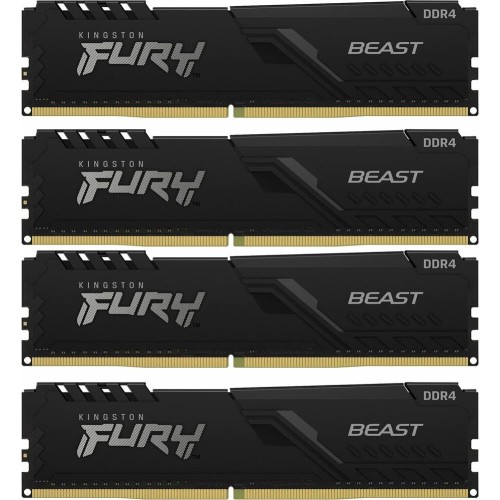 KINGSTON Память DDR4 4x8GB 3200MHz KF432C16BBK4/32 Fury Beast Black RTL Gaming PC4-25600 CL16 DIMM 288-pin 1.35В kit dual rank с радиатором Ret KINGSTON Память DDR4 4x8GB 3200MHz KF432C16BBK4/32 Fury Beast Black RTL Gaming PC4-25600 CL16 DIMM 288-pin 1.35В kit dual rank с радиатором Ret