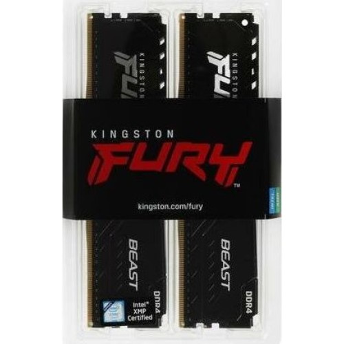 KINGSTON Память DDR4 4x8GB 3200MHz KF432C16BBK4/32 Fury Beast Black RTL Gaming PC4-25600 CL16 DIMM 288-pin 1.35В kit dual rank с радиатором Ret KINGSTON Память DDR4 4x8GB 3200MHz KF432C16BBK4/32 Fury Beast Black RTL Gaming PC4-25600 CL16 DIMM 288-pin 1.35В kit dual rank с радиатором Ret