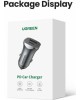 UGREEN Автомобильное зарядное устройство CD130 (40858) USB-C PD+USB-A QC 30W Fast Car Charger + SCP22.5W. Цвет: серый