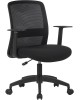 Кресло компьютерное CACTUS Кресло CS-MC333-BK, на колесиках, сетка/ткань, черный