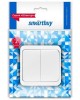 выключатель SMARTBUY (SBE-03w-10-SW2-0) Юпитер, 2-клавишный, белый