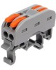 Клемма REXANT (07-5239-05) Клемма СМК 222-422D проходная 2-полюсная, с креплением на DIN-рейку (0,08-4 мм ), серая (5 шт./уп.)