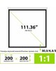 CACTUS Экран 200x200см MotoExpert CS-PSME-200x200-WT 1:1 настенно-потолочный рулонный белый (моторизованный привод)
