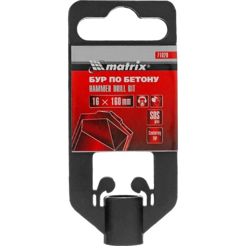 MATRIX Бур по бетону, 16 х 160 мм, SDS Plus 71028 MATRIX Бур по бетону, 16 х 160 мм, SDS Plus 71028