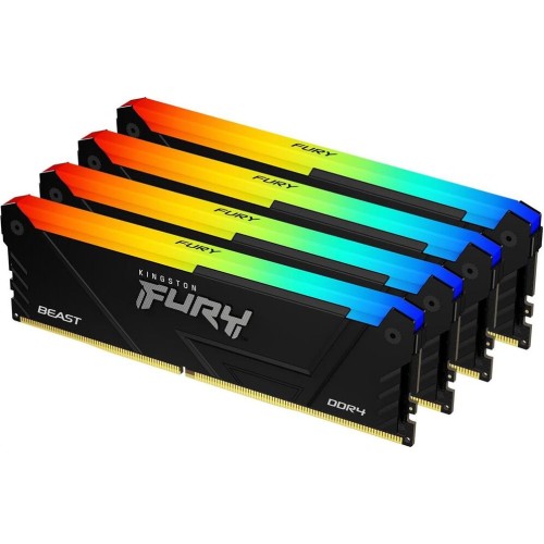 KINGSTON Память DDR4 4x8GB 3200MHz KF432C16BB2AK4/32 Fury Beast RGB RTL Gaming PC4-25600 CL16 DIMM 288-pin 1.35В dual rank с радиатором Ret KINGSTON Память DDR4 4x8GB 3200MHz KF432C16BB2AK4/32 Fury Beast RGB RTL Gaming PC4-25600 CL16 DIMM 288-pin 1.35В dual rank с радиатором Ret