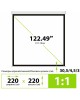 CACTUS Экран MotoExpert CS-PSME-220x220-WT, 220х220 см, 1:1, настенно-потолочный белый