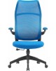 Кресло компьютерное CACTUS Кресло CS-MC505-BL, на колесиках, сетка/ткань, темно-синий