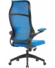 Кресло компьютерное CACTUS Кресло CS-MC505-BL, на колесиках, сетка/ткань, темно-синий