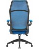 Кресло компьютерное CACTUS Кресло CS-MC505-BL, на колесиках, сетка/ткань, темно-синий