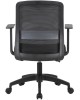 Кресло компьютерное CACTUS Кресло CS-MC333-BK, на колесиках, сетка/ткань, черный