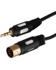 Кабель DIN REXANT (17-2502) ШНУР DIN 5 PIN - STEREO 3,5 ММ, ДЛИНА 1,5 МЕТРА (GOLD)