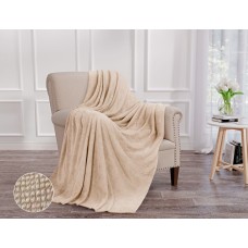 Плед ОРИОН НФ-00003257 Wellsoft luxe/Шахматка, бежевый/1,5 сп