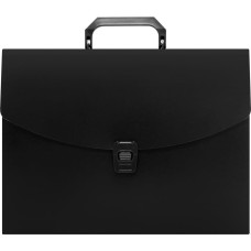 БЮРОКРАТ Портфель -BPP01BLCK 1 отдел. A4 пластик 0.7мм черный