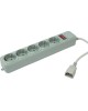 PC PET Сетевой фильтр AP01006-E-G 1.8м (5 розеток) серый (пакет ПЭ)