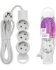 Удлинитель DUWI 32005 2 3 гн. х 3,0 м - белый