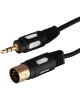 Кабель DIN REXANT (17-2502) ШНУР DIN 5 PIN - STEREO 3,5 ММ, ДЛИНА 1,5 МЕТРА (GOLD)